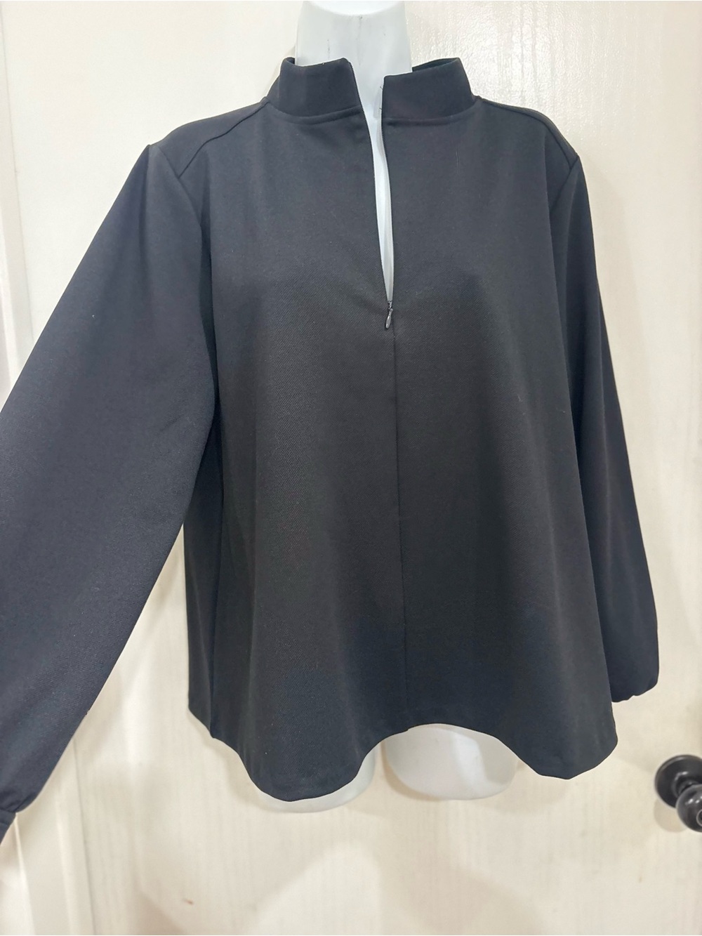 Talbots Black Mock Neck Long-Sleeve Women’s Top